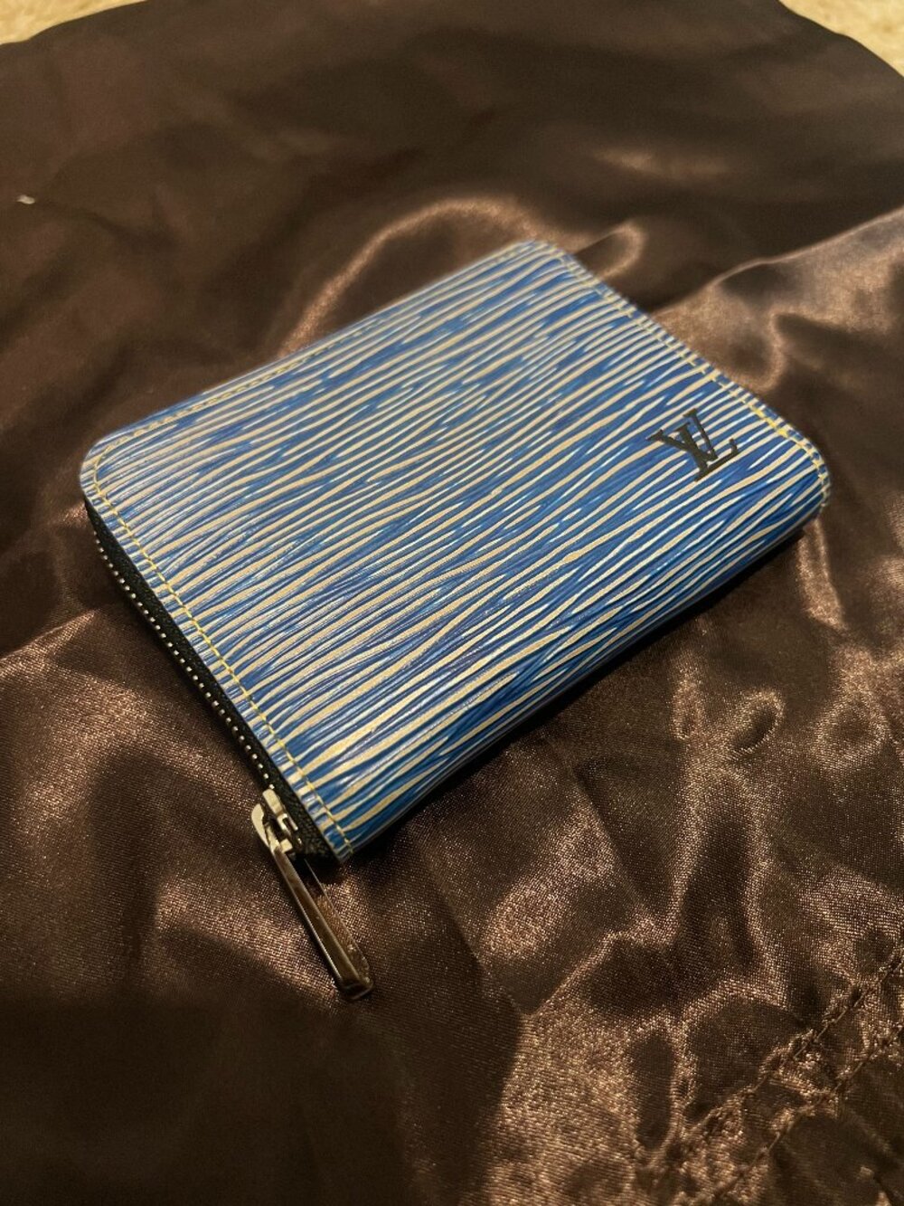 Louis Vuitton Epi Denim Coin Wallet with zipper